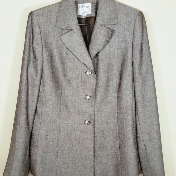 Women's Collections for Le Suit Gray Skirt Suit, Size 12 - Picture 3 of 7